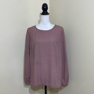 LIZ CLAIBORNE || Woman’s  Long Sleeve Button Accent Blouse size Medium